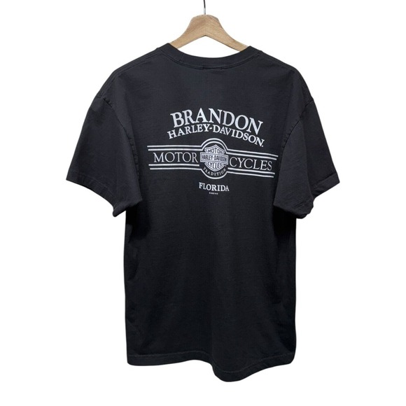 Harley Davidson Leprechaun St. Patricks Day T Shirt L Black Green Pot of Gold - Picture 2 of 6